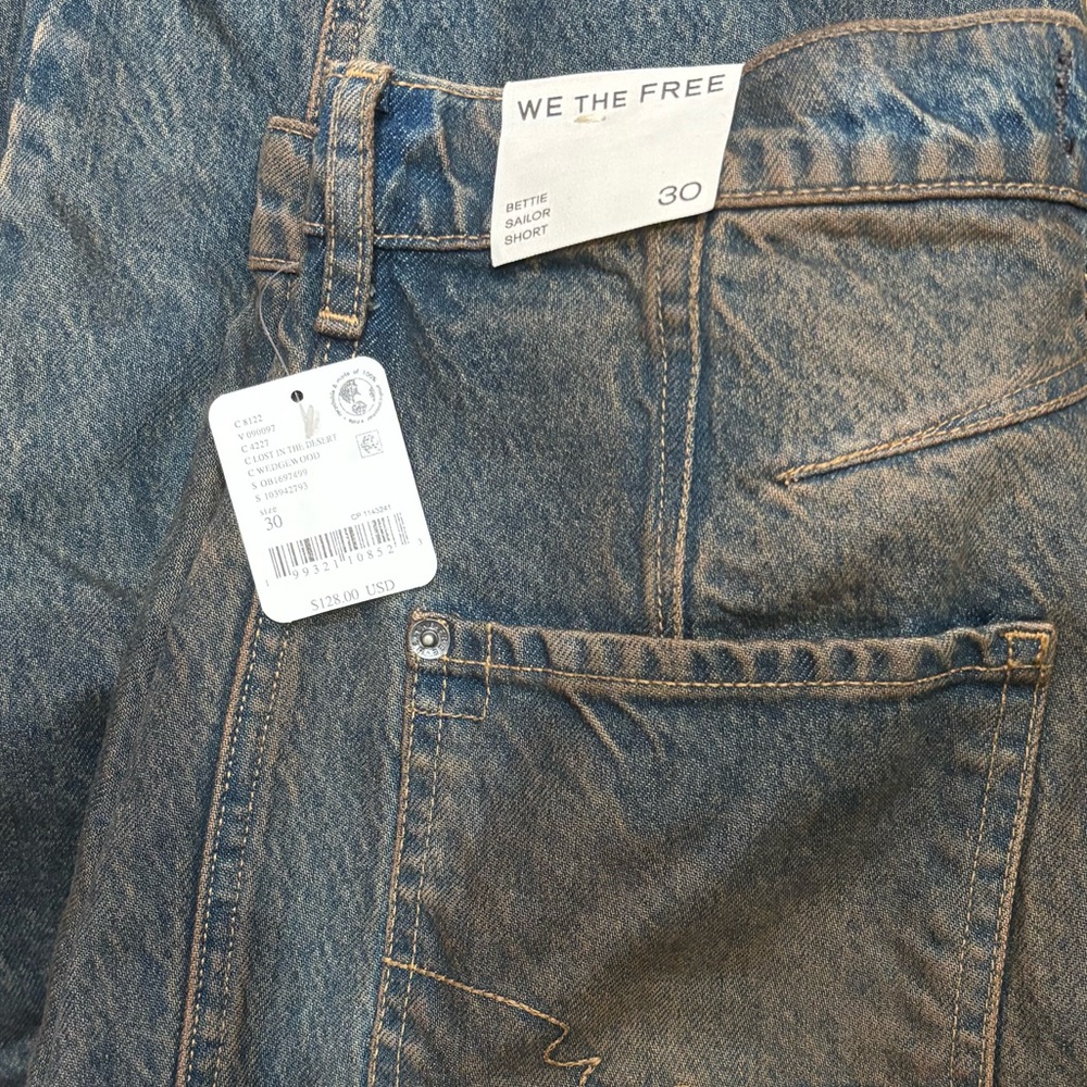 Free People We The Free Good Luck Mid-Rise Barrel Jeans - Picture 4 of 5